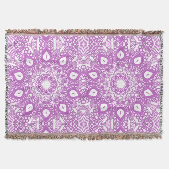 Manta Resumen Lavender Mandala Kaleidoscope Blankets (Anverso)