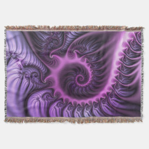 Manta Resumen Vivid Guay Pink Purple Fractal Art Spiral