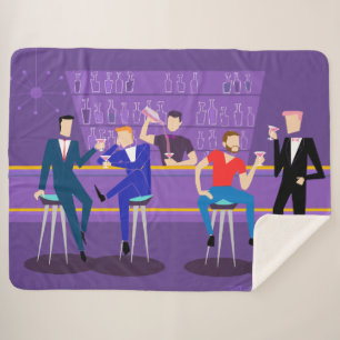 Manta retra de Sherpa del bar gay