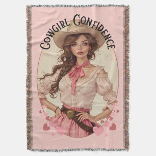 Manta Retrato de moda occidental de Coquette Cowgirl