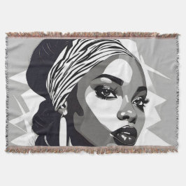 Manta Retrato de una mujer negra