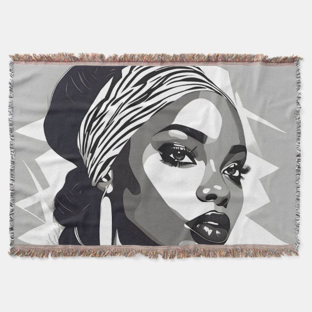 Manta Retrato de una mujer negra (Anverso)