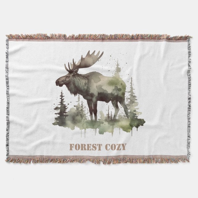 Manta Retrato de vida silvestre Mossy Moose, personaliza (Anverso)