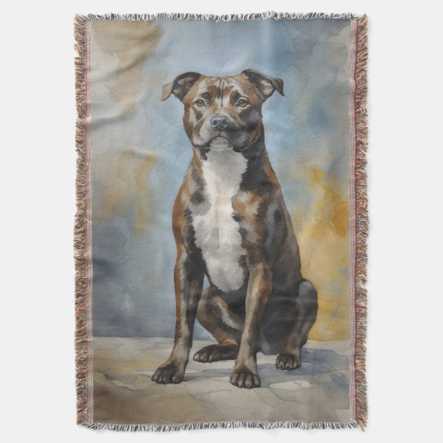 Manta Retrato Terrier de Staffordshire (Frente vertical)