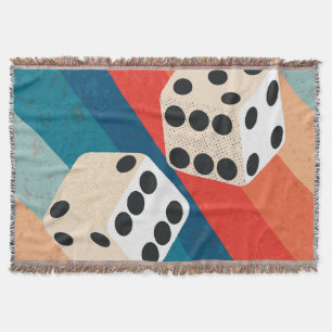 Manta Retro Dice Wall Art Impresiones de moda que se sie