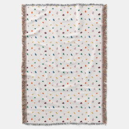 Manta Retro Erathy Terrazzo Print Cosy Throw Blanket