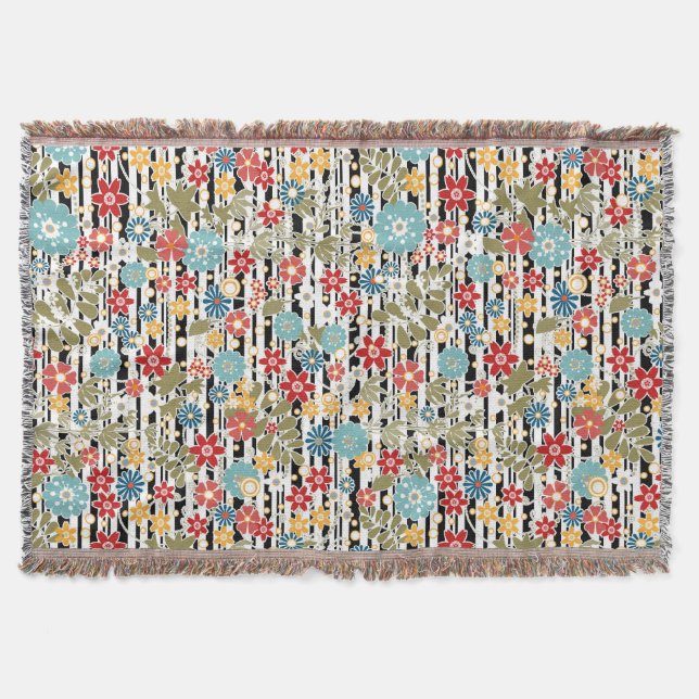 Manta Retro, retro floral (Anverso)