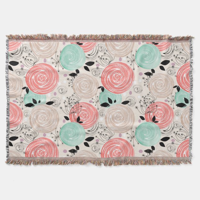 Manta Retro, rosas (Anverso)