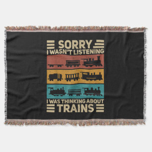 Manta Retro Wagon Train Lover Modelo Conductor Ferroviar