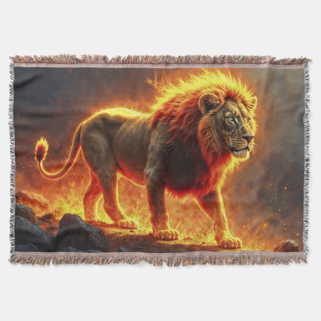 Manta Rey de las bestias León majestuoso animal infernal (Anverso)