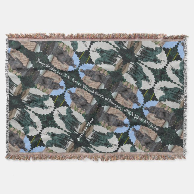 Manta Rey San Esteban I y Bendita Gisela de Hungría (Anverso)