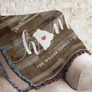 Manta Rhode Island Hogar Estado Personalizado Madera
