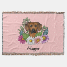 Manta Rhodesia Ridgeback Dog Head Summer Florines Pink