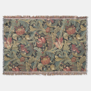 Manta Rich Floral Tapestry Brocade Antiguo Clásico