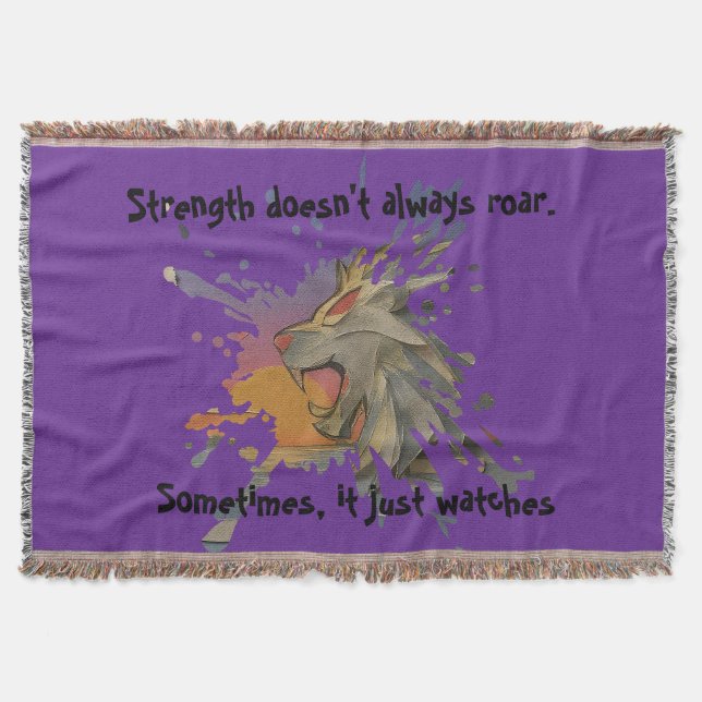 Manta Roaring Lion Sunrise Papercut Fleece Blanket (Anverso)