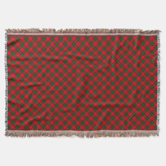 Manta Robertson tartan platillo rojo (Anverso)