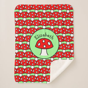 Manta roja de Sherpa de la seta