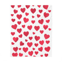 Manta roja del paño grueso y suave del corazón