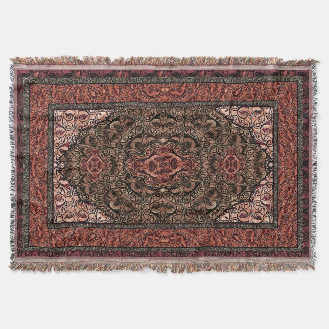 Manta Rojo antiguo persa oriental (Anverso)