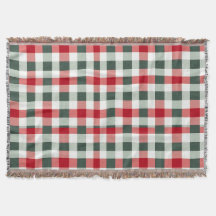 Rojo de granja, blanco, verde grifo de Gingham