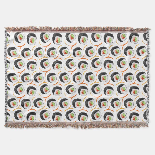 Manta rollos de sushi kawaii, patrón de sushi (Anverso)