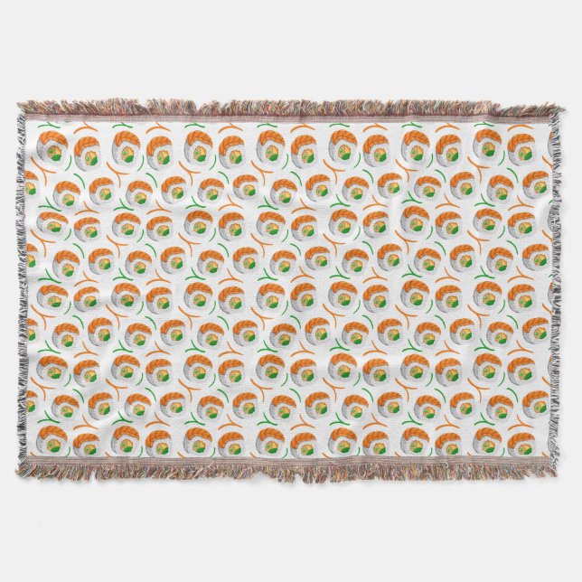 Manta rollos de sushi kawaii, patrón de sushi (Anverso)