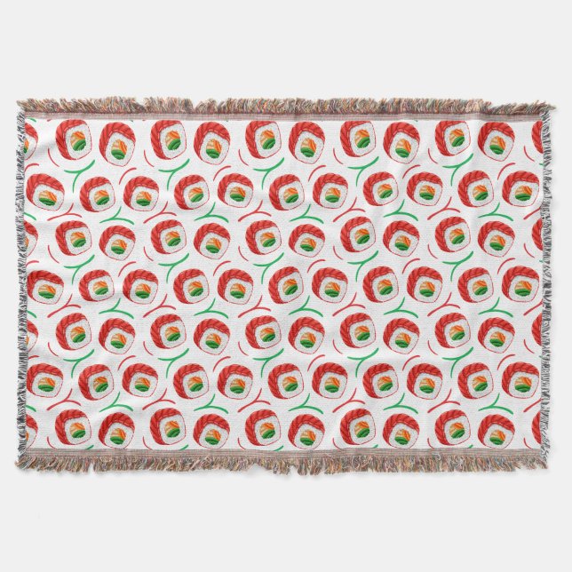Manta rollos de sushi kawaii, patrón de sushi (Anverso)