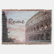 Roma Arquitectura antigua, paisaje de ciudad atard