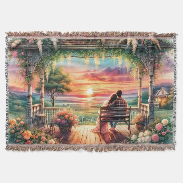 Manta Romantic Sunset Porch View Illustration (Anverso)