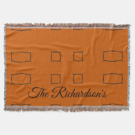 Manta Ropa de cama geométrica personalizada de naranja q