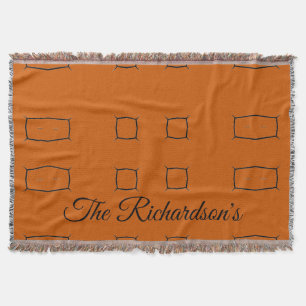 Manta Ropa de cama geométrica personalizada de naranja q