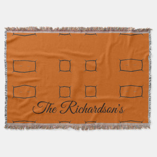Manta Ropa de cama geométrica personalizada de naranja q