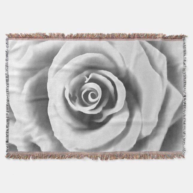 Manta Rosa blanca grande artística (Anverso)