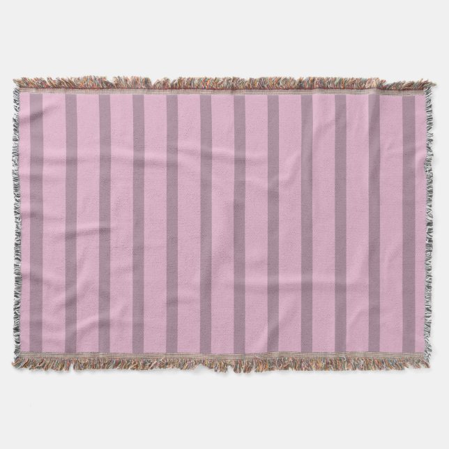 Manta Rosa Moderno y Rayas de Mauve (Anverso)