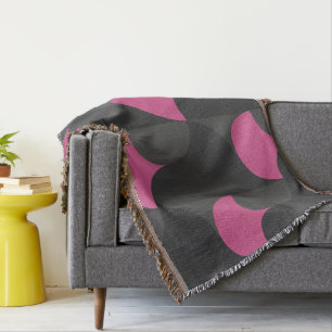 Manta Rosa y gris de mediados del siglo XX