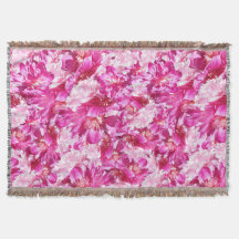 Manta rosada de la franja de la flor de los