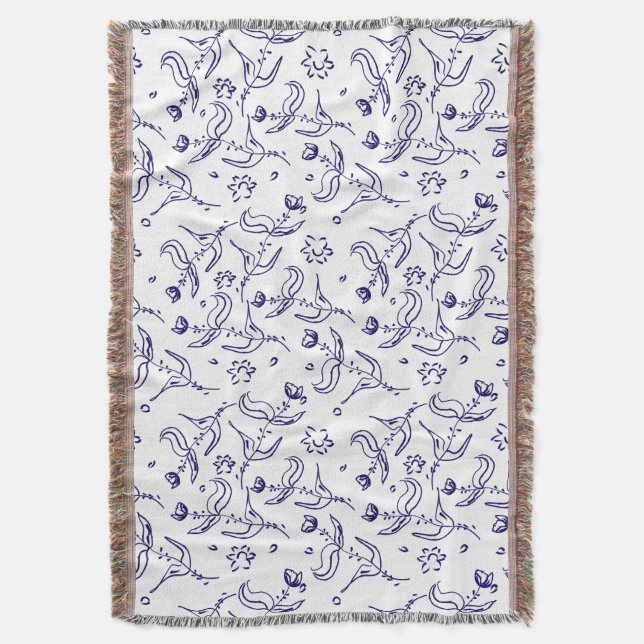 Manta rosas dibujando un patrón sin problemas (Frente vertical)