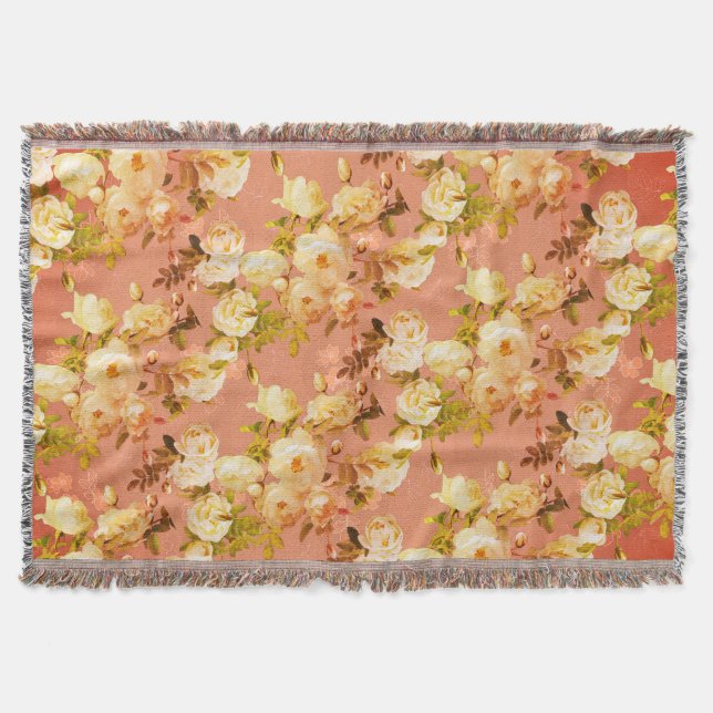 Manta Rosas dulces en rojo (Anverso)