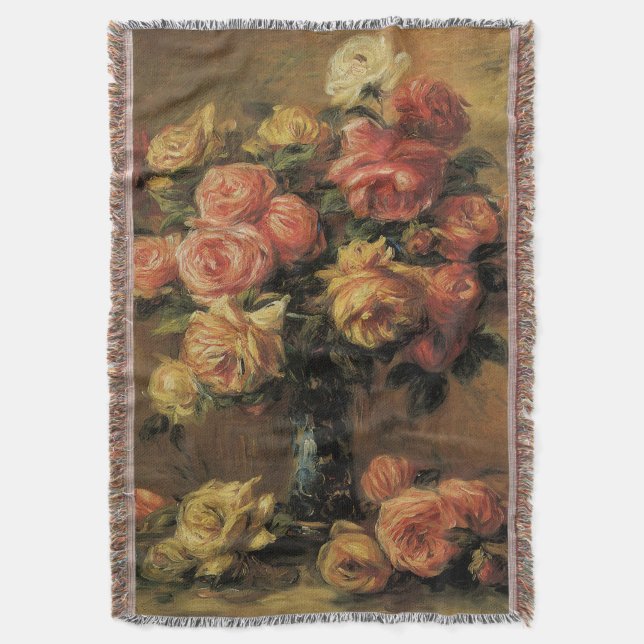 Manta Rosas en una vesícula de Pierre Renoir, Bella Arte (Frente vertical)