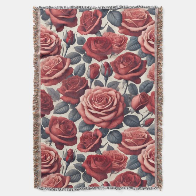 Manta Roses are Red (Frente vertical)