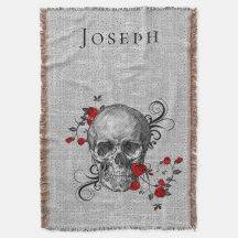 Roses Rojas Y Calaveras Personalizadas
