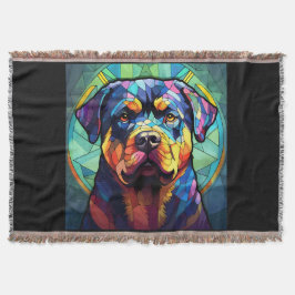Manta Rottweiler de Vidrio Teñido