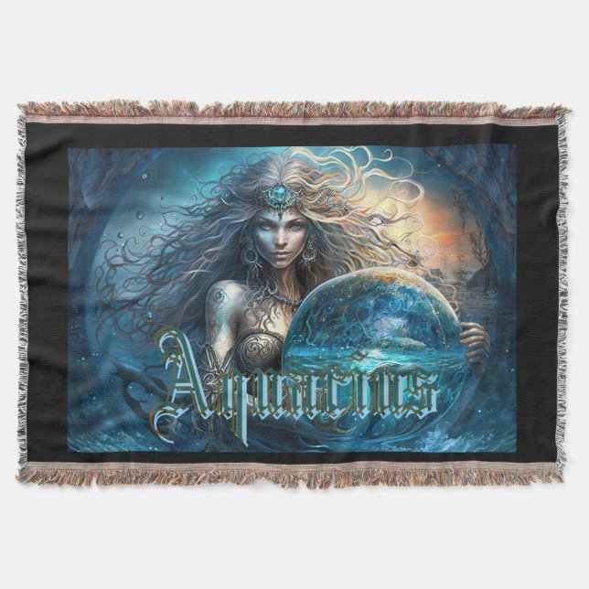 Manta Rótulo Aquarius Zodiac (Anverso)