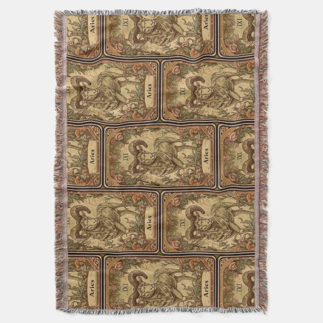 Manta Rótulo Aries Zodiac (Frente vertical)