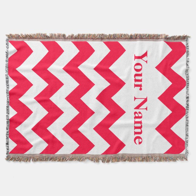 Manta Rouge Bold Chevron con nombre personalizado (Anverso)