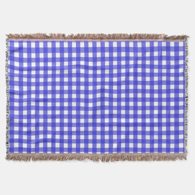 Manta Royal blue gingham (Anverso)