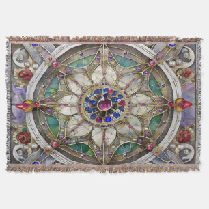 Manta Rubí, amatista, zafiro y mandala de perla