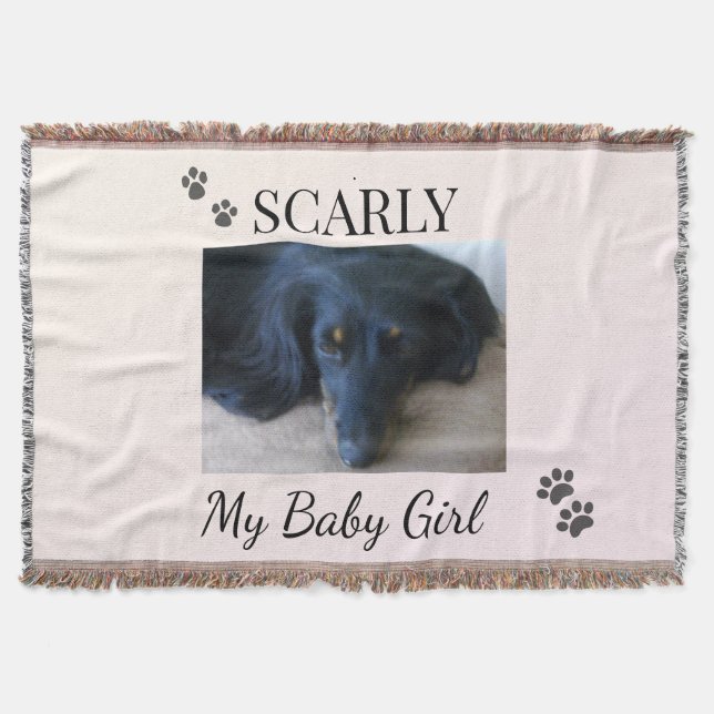 Manta Rubor Cremoso Mínimo Mascota Foto (Anverso)