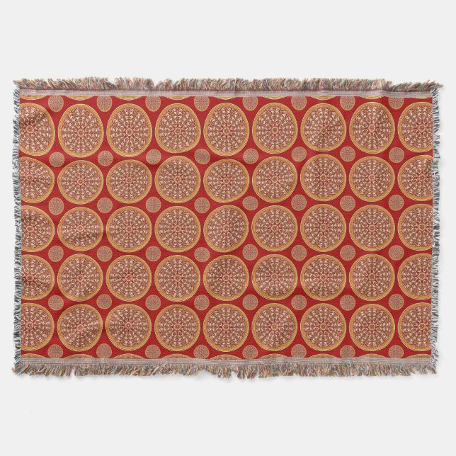 Manta Ruby Sunset Floral Throw Blanc (Anverso)
