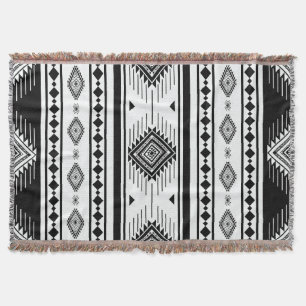 Manta Rug Boho de tejido geométrico tribal del suroeste